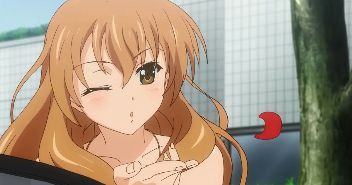 Anime girl blow kiss